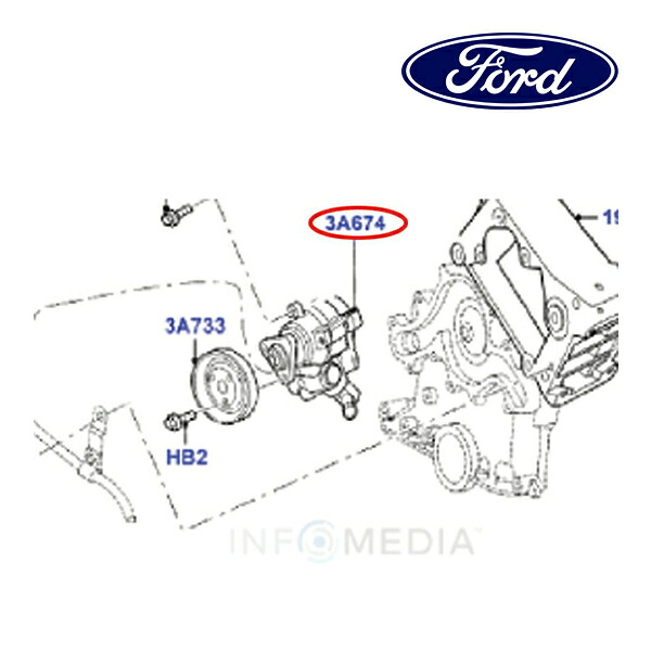 フォード純正 パワステポンプ 9L2Z3A674CRM 06-10y エクスプローラー｜カリフォルニアカスタム店