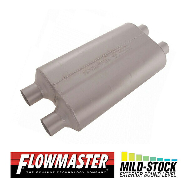 FLOW MASTER / フローマスター スーパー 50 マフラー #524554 Dual in 2.25"/Dual out 2.25" - Mild Sound|カリフォルニアカスタム店