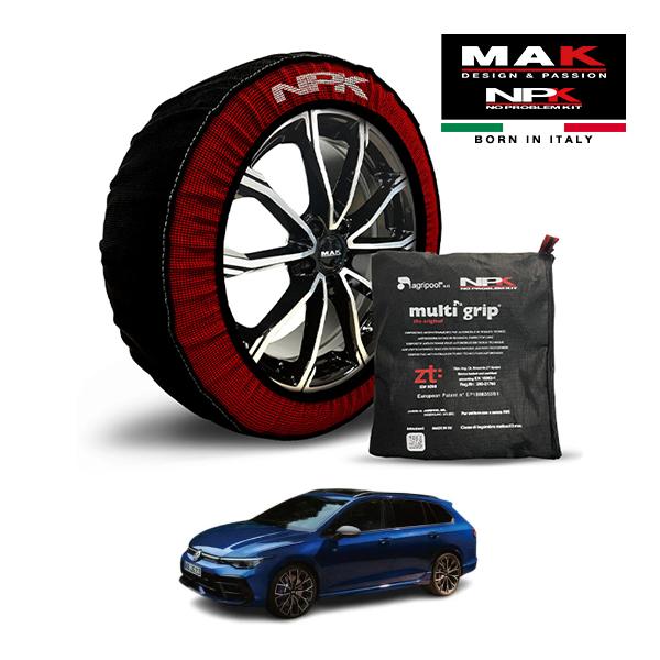 【MAK正規品】NPK スノーソックス MULTIGRIP THE ORIGINAL73000SS081 235/35R19 19インチ 布製 タイヤ チェーン 非金属 EU製 VW ゴルフRヴァリアント アドバンス 7BA-CDDNFV 4WD