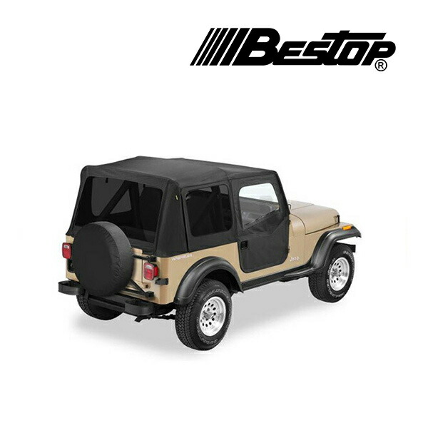【お買い物マラソン★エントリーでP10倍！】【BESTOP 正規品】BESTOP OEM ハードウェア用 ソフトトップ(交換用) ブラック 5112315 88-95y YJラングラー