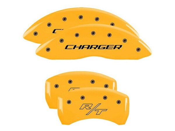 【MGP 正規品】 11-21y ダッジ チャージャー SXT GT R/T 専用設計 ブレーキ キャリパーカバー イエロー チャージャー RTロゴ 12162SCHRYL