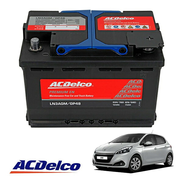 【ACDELCO 正規品】バッテリー LN3AGM メンテナンスフリー アイドリングストップ対応 12-20y プジョー 208 A9|カリフォルニアカスタム店