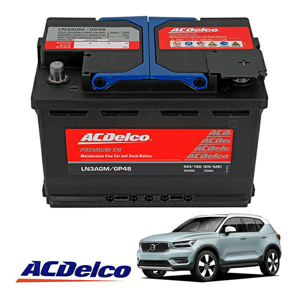 【ACDELCO 正規品】バッテリー LN3AGM メンテナンスフリー アイドリングストップ対応 18-20y ボルボ XC40 XB｜カリフォルニアカスタム店