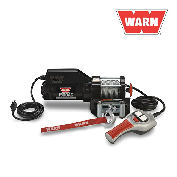 【お買い物マラソン★エントリーでP10倍！】【WARN (ウォーン) USA正規品】 ウインチ (ウィンチ) ワーン ユーティリティーウインチ (ウィンチ) ワーン 1500AC/UTILITY WINCH ワイヤーロープ ロープ長さ:13.1m x 4.8mm 最大牽引力:680kg 電圧:12V 85330