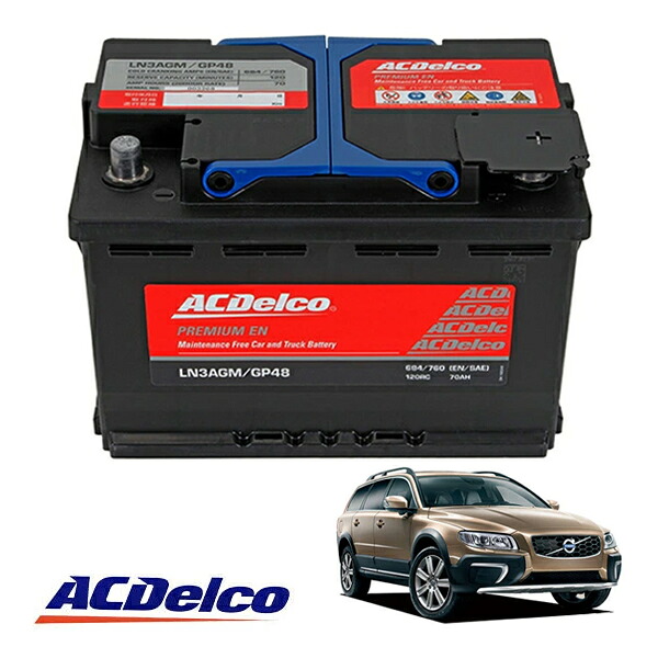 【ACDELCO 正規品】バッテリー LN3AGM メンテナンスフリー アイドリングストップ対応 07-17y ボルボ XC70 BB|カリフォルニアカスタム店