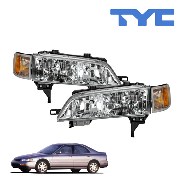 【TYC 正規品】ホンダ アコード CD系 平成5年9月-平成9年8月 US仕様 ハロゲンヘッドランプ ヘッドライト 純正タイプ 左右セット バルブ付|カリフォルニアカスタム店