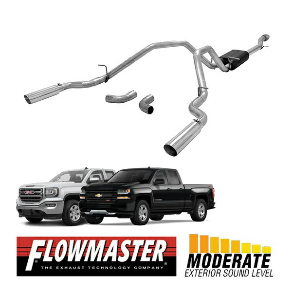 【FLOWMASTER 正規品】 フォースIIキャタバックエキゾーストシステム 14-19y シルバラード シエラ 1500 4.3L/5.3L 817666 フローマスター