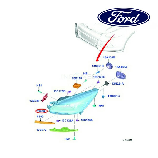 【お買い物マラソン★エントリーでP10倍！】フォード純正 13y- FORD クーガ ヘッドランプ 右側 RH 助手席側 5258764