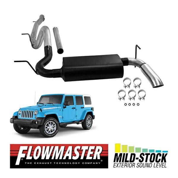 【FLOWMASTER 正規品】フォースIIキャタバックエキゾーストシステム 07-18y JK ラングラー 3.6L/3.8L 817514 フローマスター