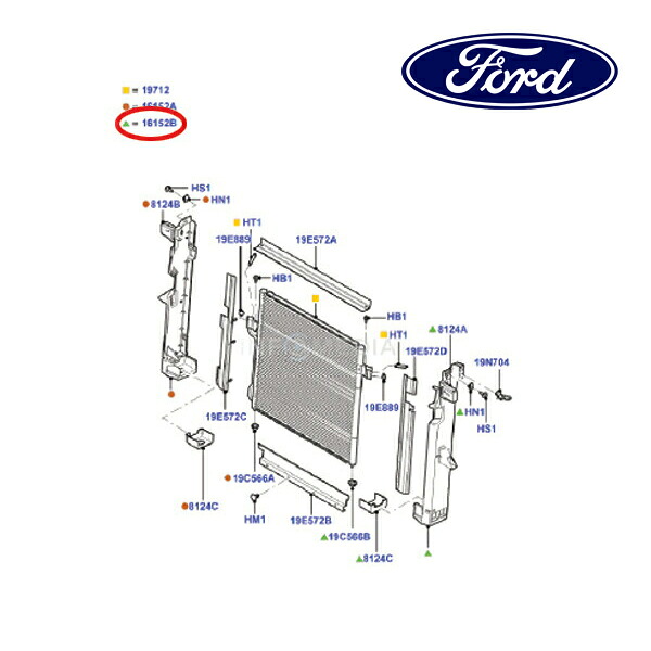 フォード純正 A/C クーラー エアコン コンデンサー サポート 左側 LH LH 運転席側 6L2Z16153AA 06-10y エクスプローラー