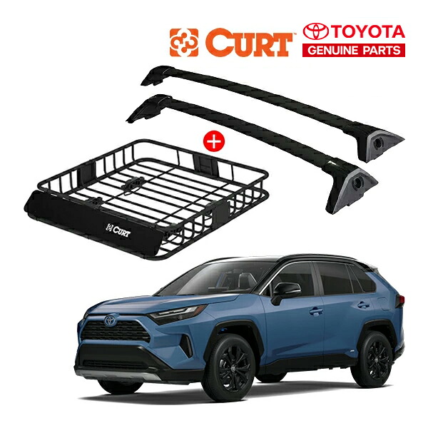 USトヨタ純正 RAV4 50系 ベースキャリア + CURT製 ルーフラック 18115 セット クロスバー ルーフキャリア ルーフバスケット フット ルーフバー 海外オプション カート|カリフォルニアカスタム店