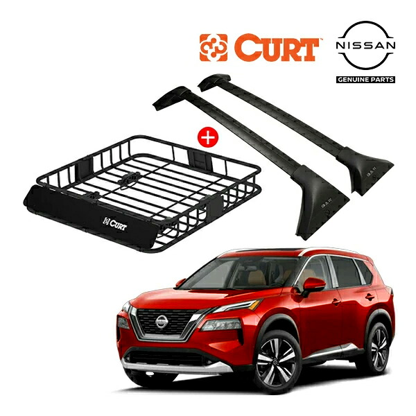 US日産純正 T33 エクストレイル ベースキャリア + CURT製 ルーフラック 18115 セット クロスバー ルーフキャリア ルーフバスケット フット ルーフバー 海外オプション カート|カリフォルニアカスタム店
