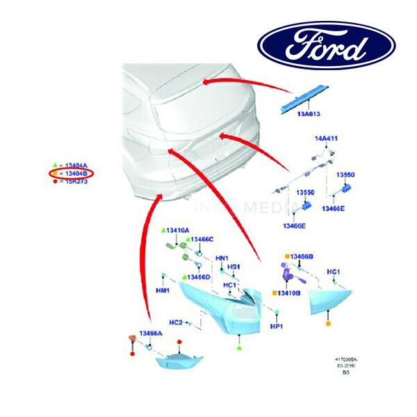 フォード純正 パーキングランプ 左側 LH 運転席側 1849467 13-16y クーガ-