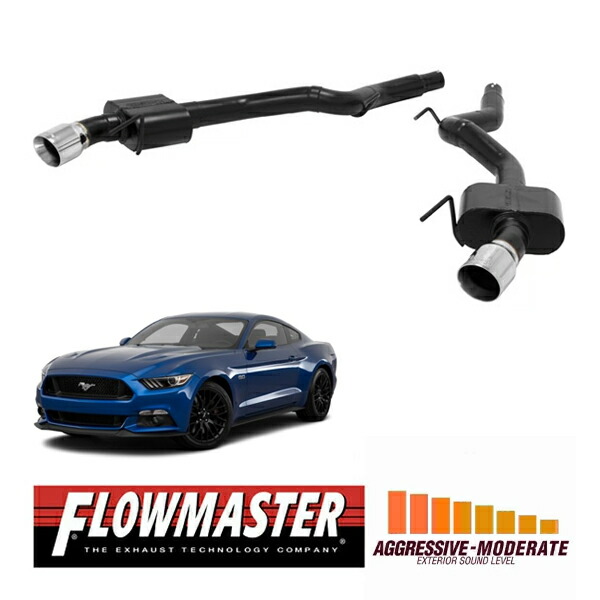 【お買い物マラソン★エントリーでP10倍！】【FLOWMASTER 正規品】アメリカンサンダーアクスルバックエキゾーストシステム 15-23y マスタング 2.3L/3.7L 817748 フローマスター
