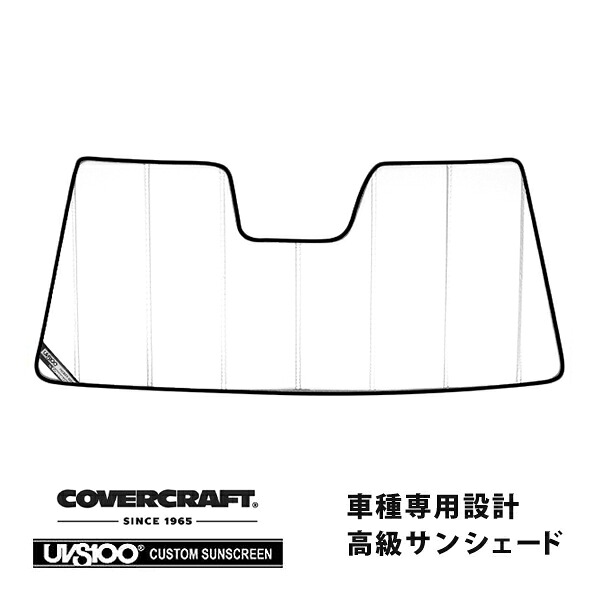 【CoverCraft 正規品】 専用設計 サンシェード ホワイト 吸盤不要 折りたたみ式 18-19y USトヨタ タコマ カバークラフト ［真夏もへたらない3層構造で断熱効果抜群］