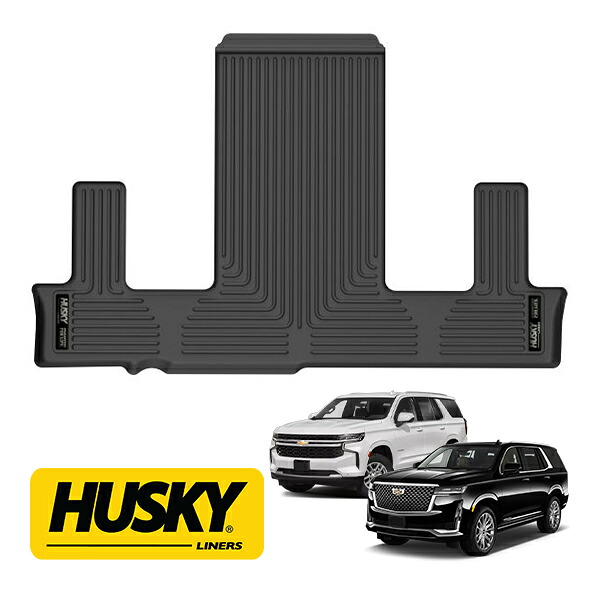 【HUSKY LINERS 正規品】X-act Contour オールウェザーフロアマット ラバーマット ブラック 14231 リア 3列目 サードシート 21y- キャデラック エスカレード | 21y- シボレー タホ | 21y- GMC ユーコン ハスキーライナーズ