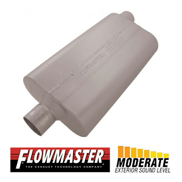 FLOW MASTER / フローマスター 50 デルタ フロー マフラー #942552 Center in 2.50"/Offset out 2.50" - Moderate Sound｜カリフォルニアカスタム店