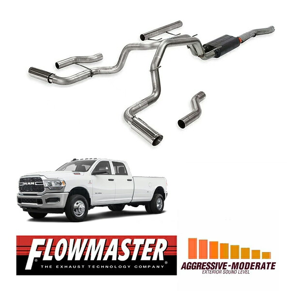 【FLOWMASTER 正規品】アメリカンサンダーキャタバックエキゾーストシステム 14-23y ラム 3500 6.4L 817932 フローマスター