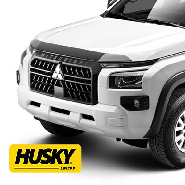 【HUSKY LINERS 正規品】三菱 MITSUBISHI トライトン LC系 LC2T 令和6年2月-現行 Aeroskin フードプロテクター バグガード ボンネットガード ボンネットプロテクター スモーク 両面テープ ハスキーライナーズ|カリフォルニアカスタム店