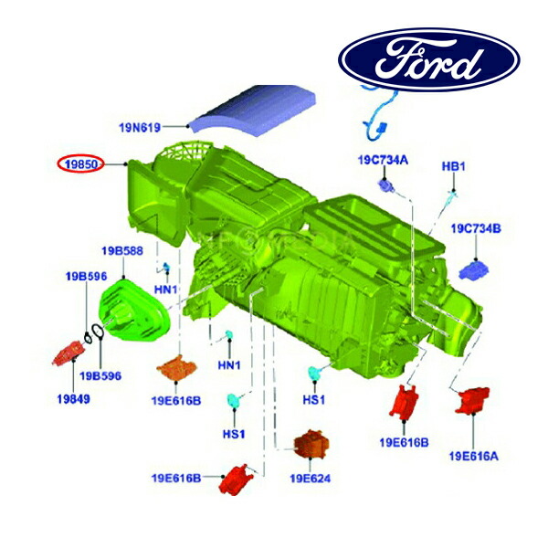 楽天市場】【FORD/フォード純正品】 A/C エアコン エバポレーター リア