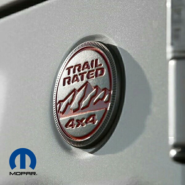 【楽天市場】MOPAR純正 TRAIL RATED エンブレム グレー & レッド 68309634AC フェンダーエンブレム サイド ...