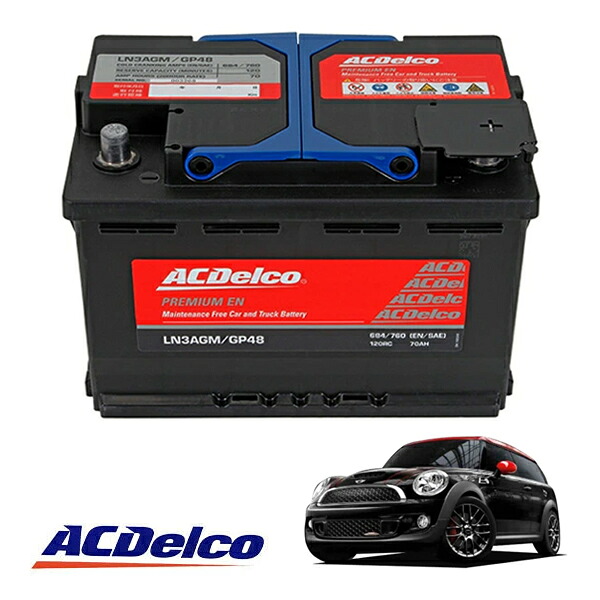 【ACDELCO 正規品】バッテリー LN3AGM メンテナンスフリー アイドリングストップ対応 08-14y ミニ クラブマン R55|カリフォルニアカスタム店