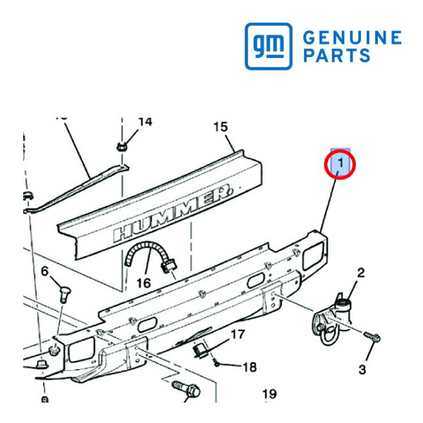 楽天市場 06 09ｙ ハマーh2 Gm純正 リア バンパー インパクトバー 未塗装 カリフォルニアカスタム楽天市場店