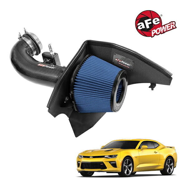 【aFe Power 正規品】16-24y シボレー カマロ SS V8 6.2L Track Series カーボンファイバー コールドエアインテーク エアフィルター Pro5R フィルター(湿式) 57-10005R エアーフィルター エアクリーナー|カリフォルニアカスタム店