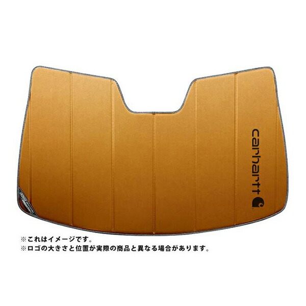 【CoverCraft 正規品】 専用設計 サンシェード ブロンズ 吸盤不要 折りたたみ式 日産 エクストレイル T32 インテリジェントルームミラー無 Carhartt カーハートコラボ仕様 カバークラフト ［真夏もへたらない3層構造で断熱効果抜群］