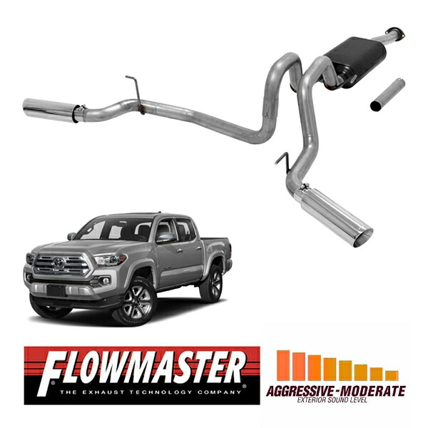 【FLOWMASTER 正規品】アメリカンサンダーキャタバックエキゾーストシステム 16-23y タコマ?3.5L 817719 フローマスター