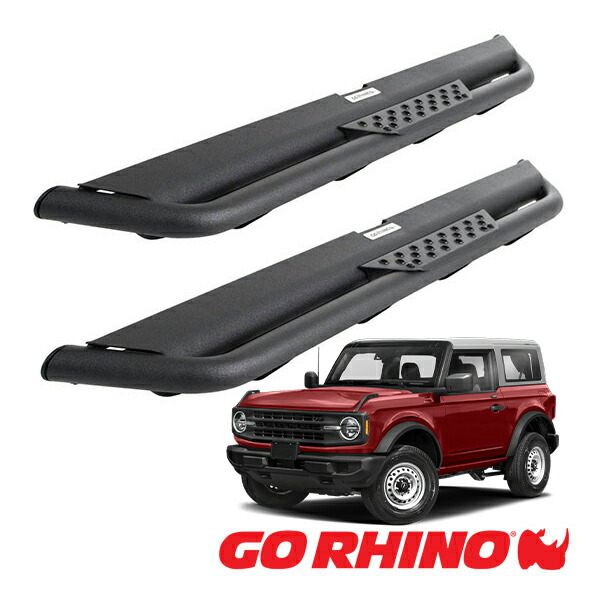 【お買い物マラソン★エントリーでP10倍！】【GO RHINO 正規品】ドミネイター エクストリーム DT サイドステップ ロックスライダー テクスチャーブラック DT4131T 21y- フォード ブロンコ BRONCO 2ドア ゴーライノ