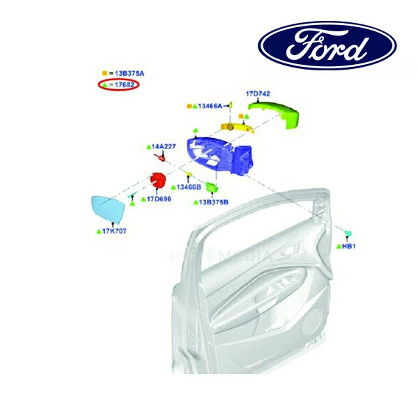 フォード純正 13-15y FORD クーガ ドアミラー 右側 2326073｜カリフォルニアカスタム店