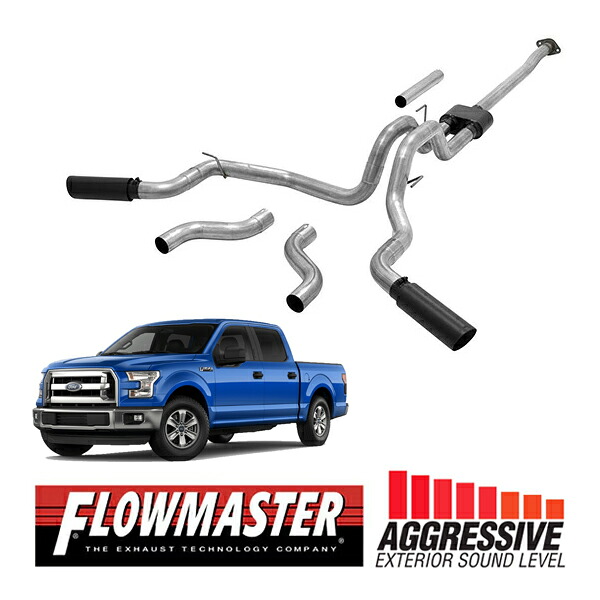 【FLOWMASTER 正規品】アウトローキャタバックエキゾーストシステム 15-20y F-150 2.7L/3.5L/5.0L 817726 フローマスター