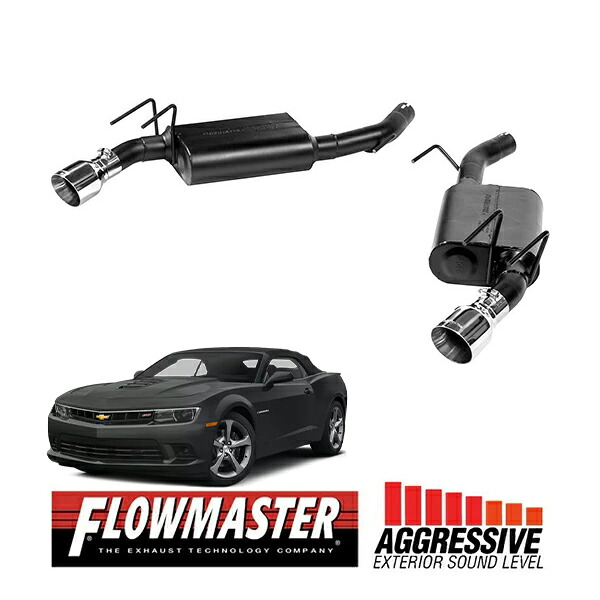 【FLOWMASTER 正規品】アメリカンサンダーアクスルバックエキゾーストシステム 10-15y カマロ?3.6L 817483 フローマスター