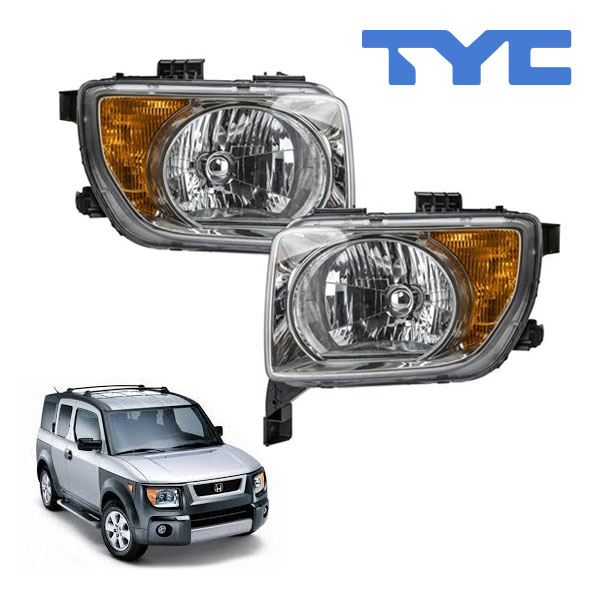 【TYC 正規品】ホンダ エレメント YH系 平成15年4月-平成17年7月 US仕様 ハロゲンヘッドランプ ヘッドライト 純正タイプ 左右セット バルブ付｜カリフォルニアカスタム店