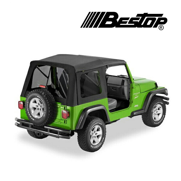 【BESTOP 正規品】ジープ JEEP 97-06y TJ ラングラー Supertop Classic ソフトトップ交換キット 幌 スモークウィンドウ付 ブラックデニム 5470915 べストップ|カリフォルニアカスタム店