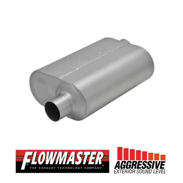 【お買い物マラソン★エントリーでP10倍！】FLOW MASTER / フローマスター スーパー 40 マフラー 409S #852548 Offset in 2.50\