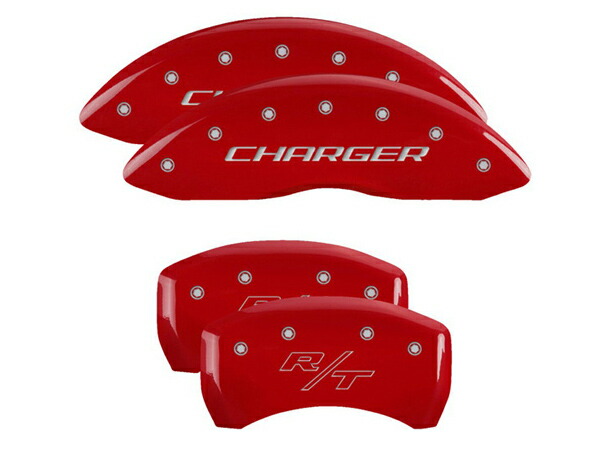 【MGP 正規品】 ダッジ チャージャー マグナム 専用設計 ブレーキ キャリパーカバー レッド チャージャー RTロゴ アルミ製 12005SCHRRD