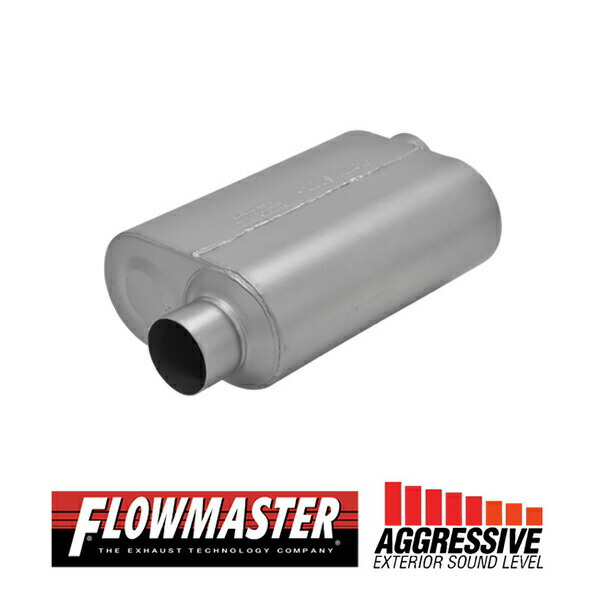 FLOW MASTER / フローマスター スーパー 40 マフラー 409S #853048 Offset in 3.00\