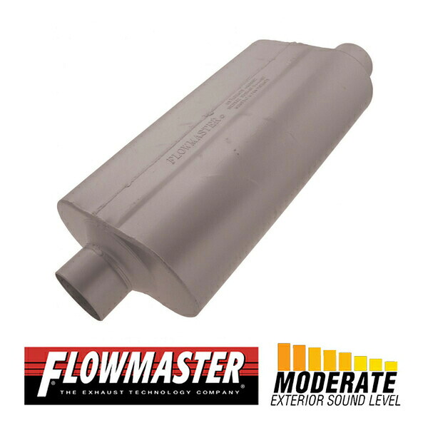 FLOW MASTER / フローマスター 50 H.D. マフラー #9530560 Offset in 3.00"/Center out 3.00" - Moderate Sound ダッジ/ジープ/ラム ラム 1500/ラム 2500/ラム 3500/グランド チェロキー/1500/2500/3500|カリフォルニアカスタム店