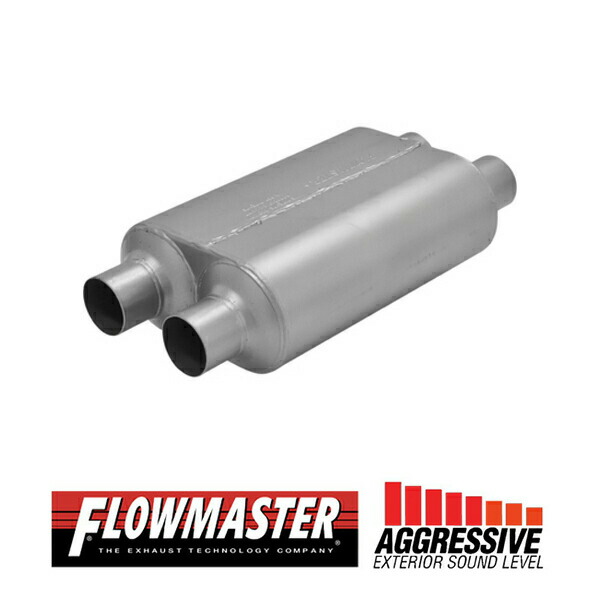 【お買い物マラソン★エントリーでP10倍！】FLOW MASTER / フローマスター スーパー 40 マフラー 409S #8525454 Dual in 2.50\