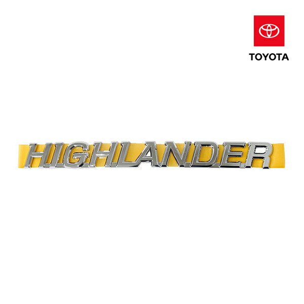 Usトヨタ純正 クルーガー Highlander リアエンブレム クローム ハイランダー Usdm Us仕様 北米仕様 カスタムパーツ ドレスアップ 外装 ハイランダー Kluger 裏面はお車に合わせて湾曲しています クル Volleybalcluboegstgeest Nl