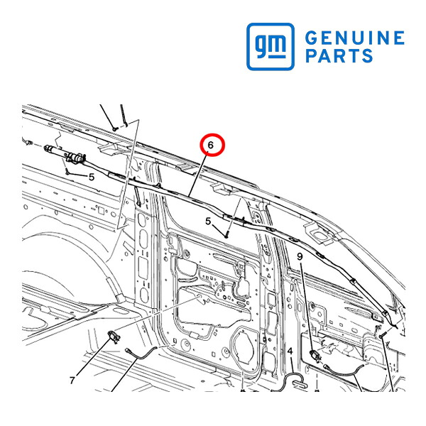 GM純正 カーテン エアバック モジュール 1-2列席 左側 運転席側 LH 84113768 07-09y エスカレードESV/サバーバン/ユーコンXL｜カリフォルニアカスタム店