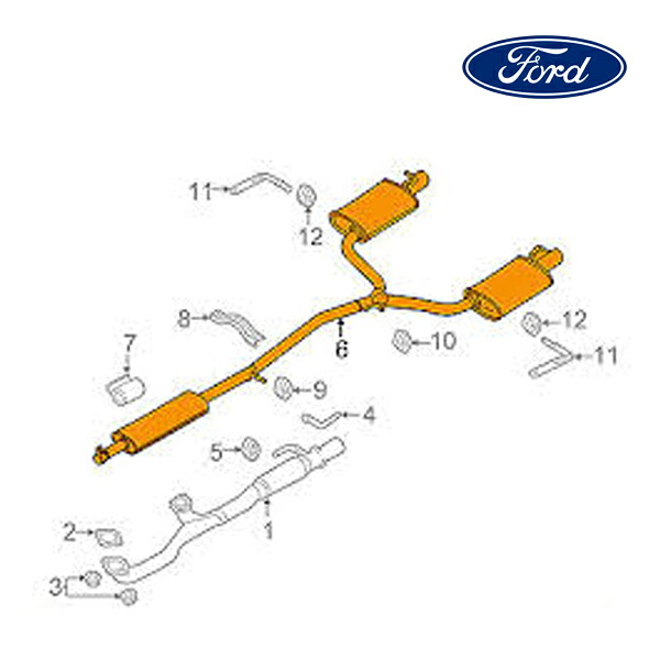【FORD/フォード純正品】 リア マフラー 16y- エクスプローラー FB5Z5230F