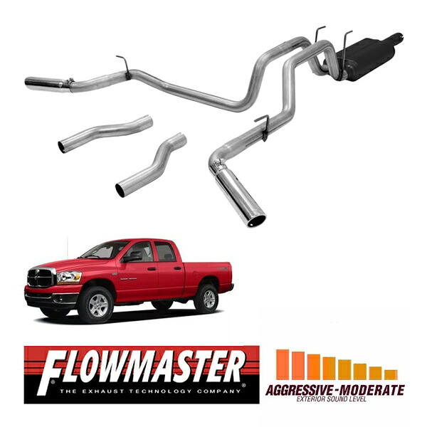 【FLOWMASTER 正規品】アメリカンサンダーキャタバックエキゾーストシステム 06-08y ラム 1500 5.7L 817423 フローマスター