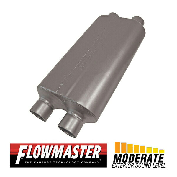 FLOW MASTER / フローマスター 50 H.D. マフラー 409S #8525554 Dual in 2.50"/Dual out 2.50" - Moderate Sound ダッジ/フォード ラム 1500/ヴァイパー/F-150|カリフォルニアカスタム店