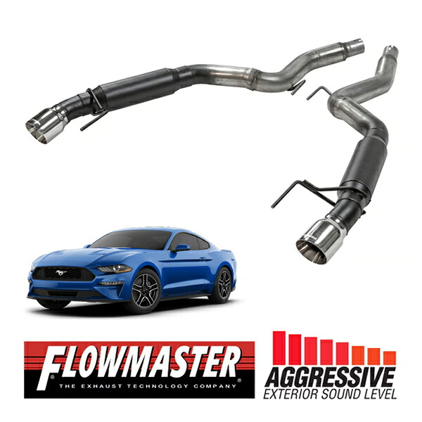 【FLOWMASTER 正規品】アウトローアクスルバックエキゾーストシステム 15-23y マスタング 2.3L/3.7L 817713 フローマスター｜カリフォルニアカスタム店