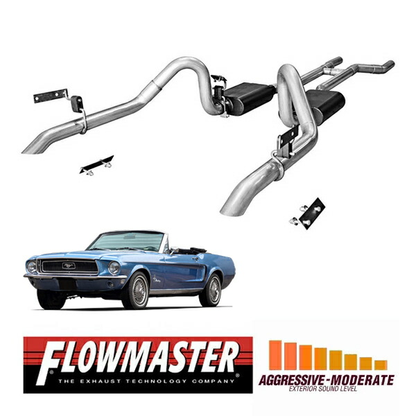 【FLOWMASTER 正規品】アメリカンサンダークロスメンバーバックエキゾーストシステム 67-70y マスタング V8 817282 フローマスター