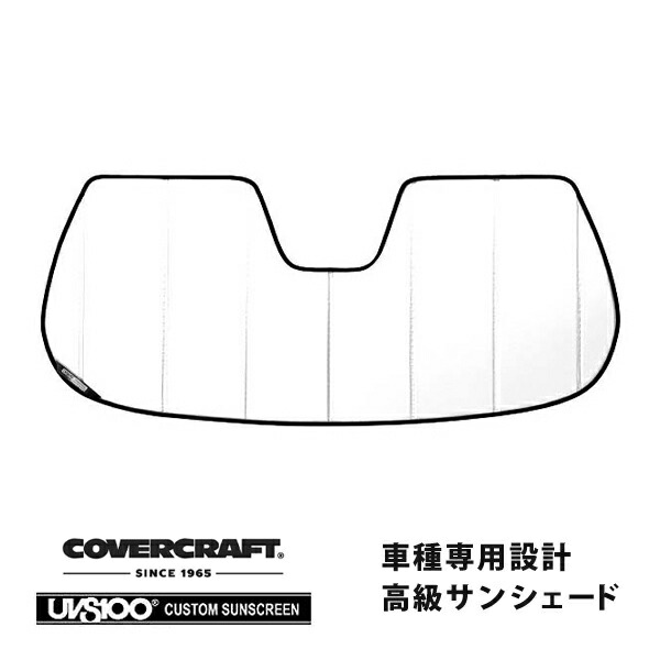 【CoverCraft 正規品】 専用設計 サンシェード ホワイト 吸盤不要 折りたたみ式 15y- Jeep ジープ レネゲード BU系 カメラ付ルームミラー有 カバークラフト ［真夏もへたらない3層構造で断熱効果抜群］