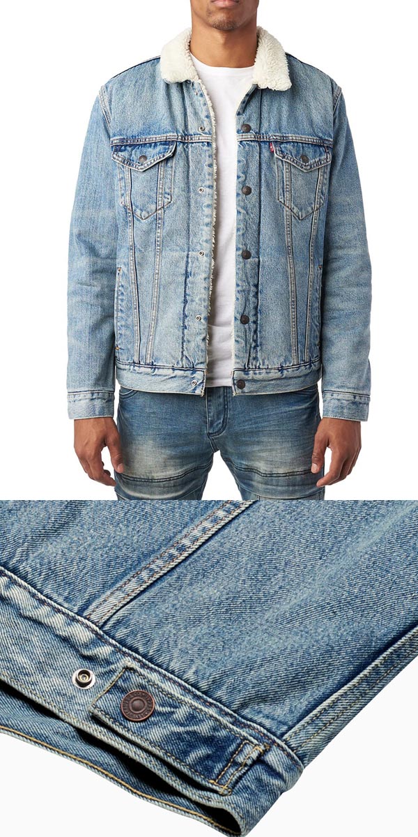 levis tan denim jacket